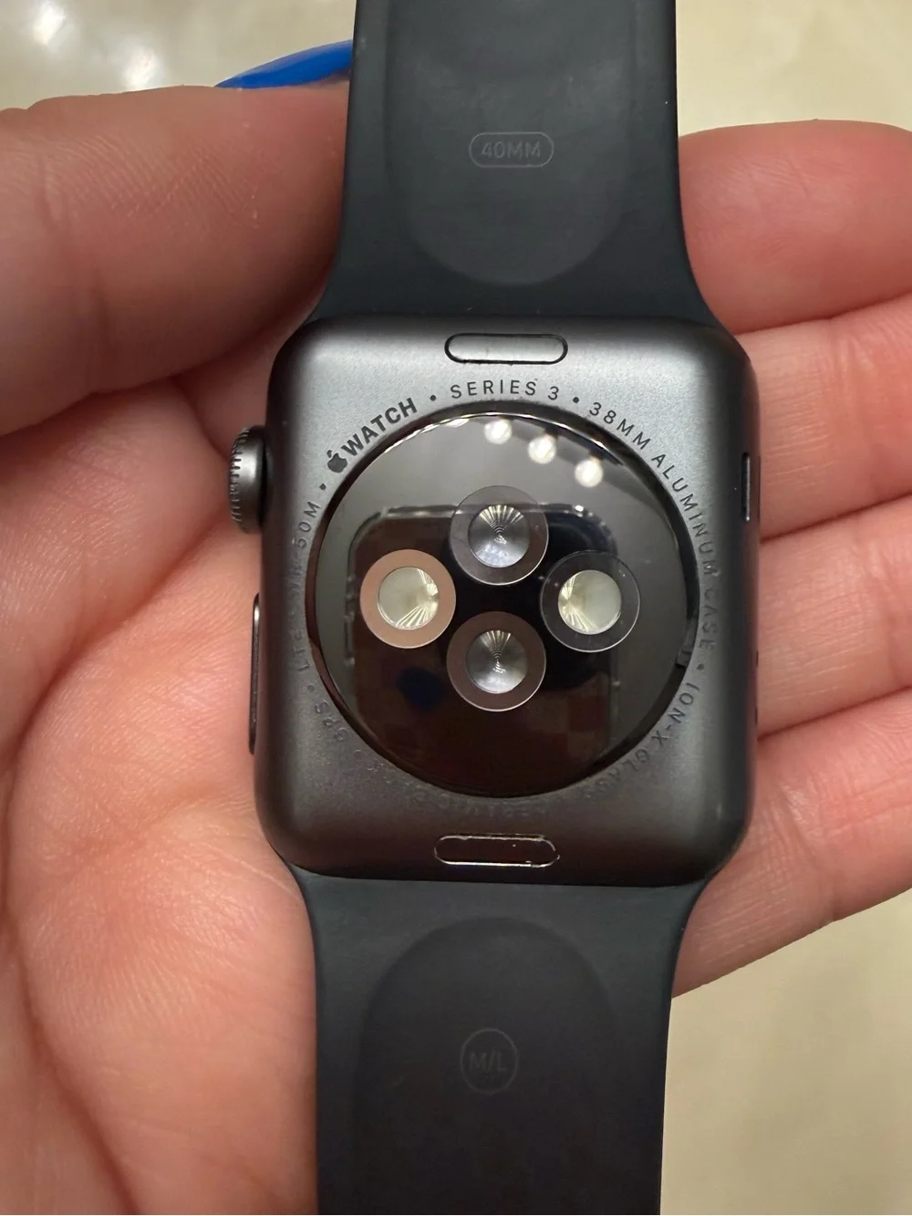 Black Smartwatch with Black Silicone Band